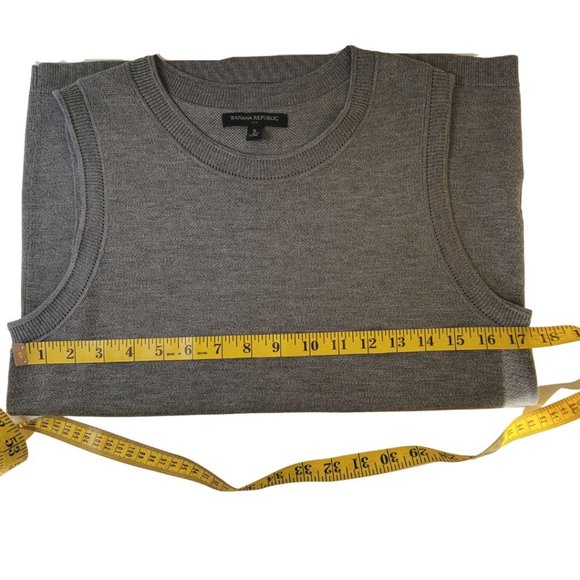 Banana Sleeveless Tank Vest Sweater Gray - Picture 7 of 9